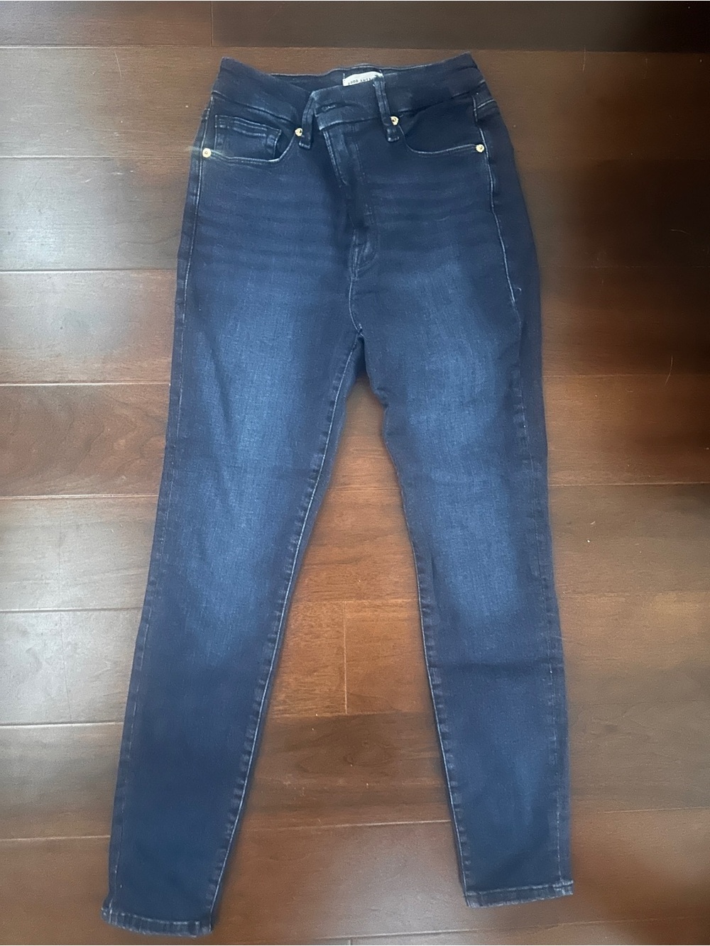 Good American Dark Indigo High-Rise Skinny Jeans